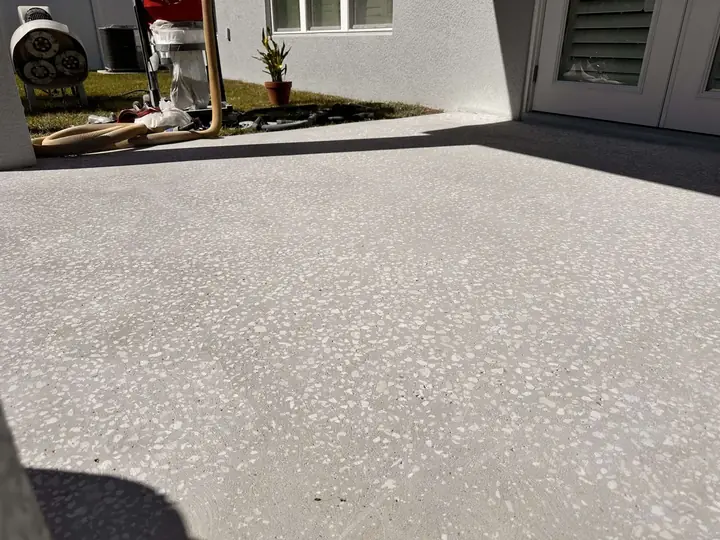 Driveway concrete before coating