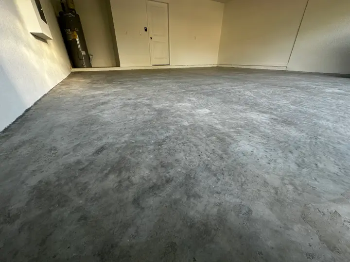 Grind and seal garage floor with a natural gray finish